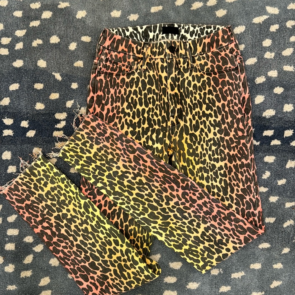 Mother leopard jeans